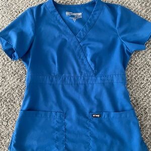 Royal Blue Greys Anatomy Scrub Top